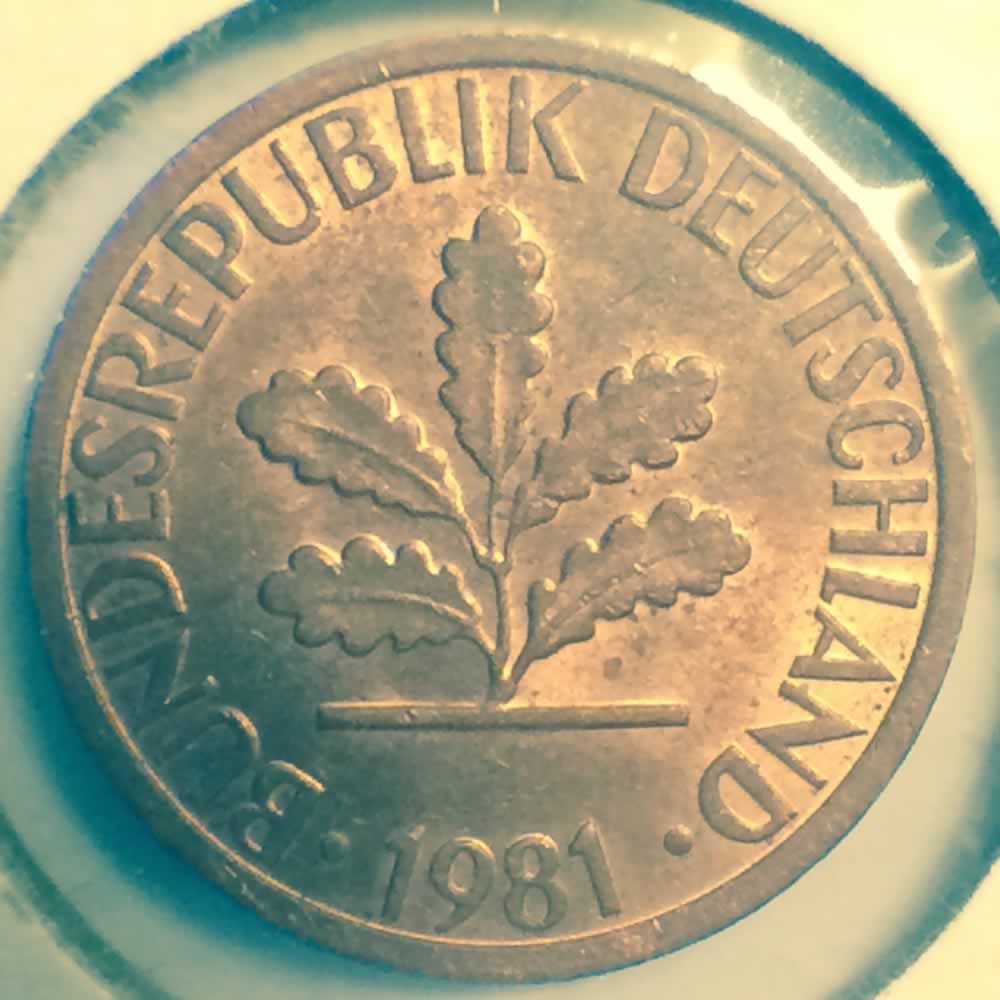 Germany 1981 D 1 Pfennig ( 1pf ) - Reverse