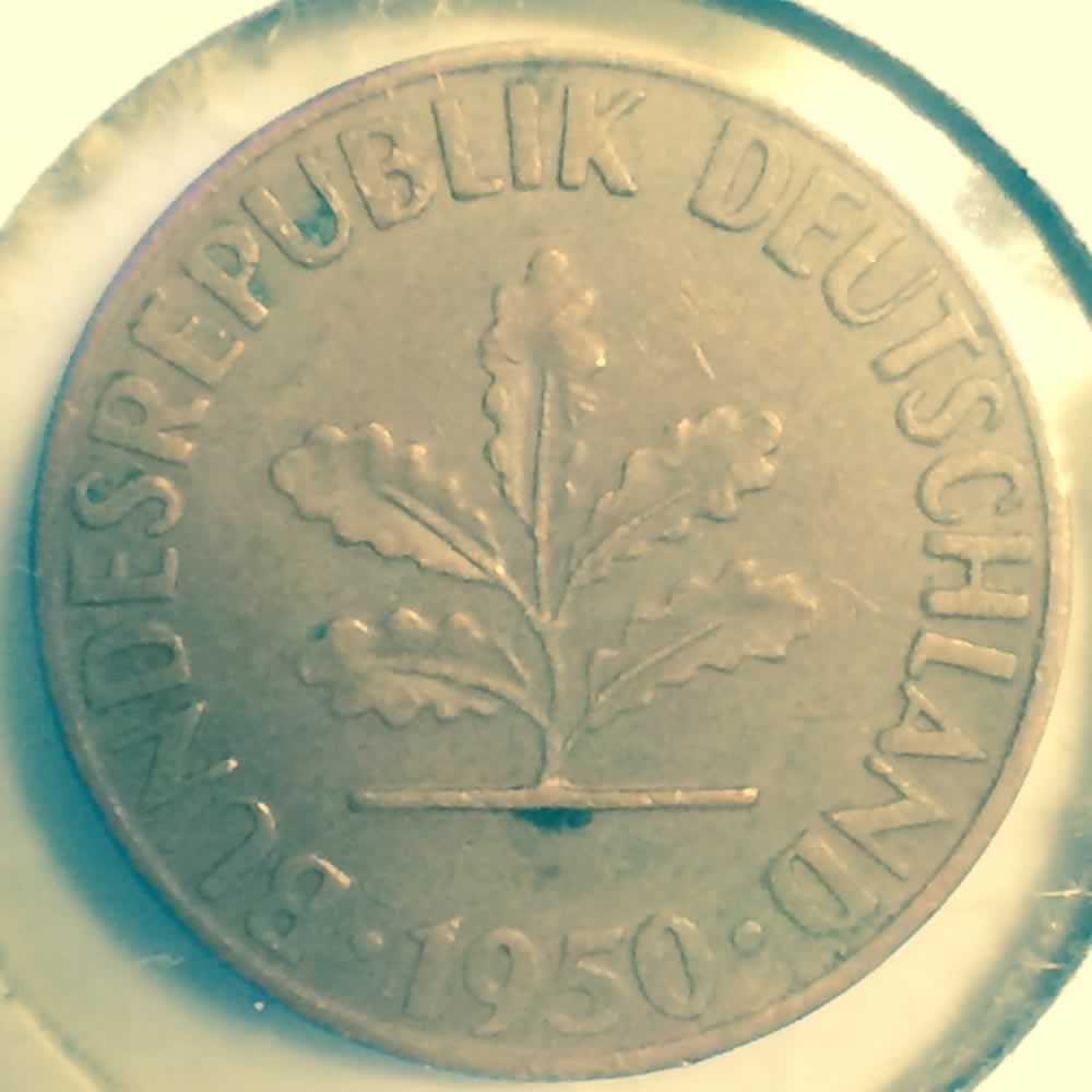 Germany 1950 D 1 Pfennig ( 1pf ) - Reverse