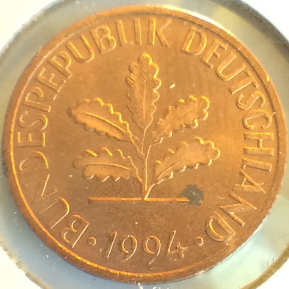 Germany 1994 D 1 Pfennig ( 1pf ) - Reverse