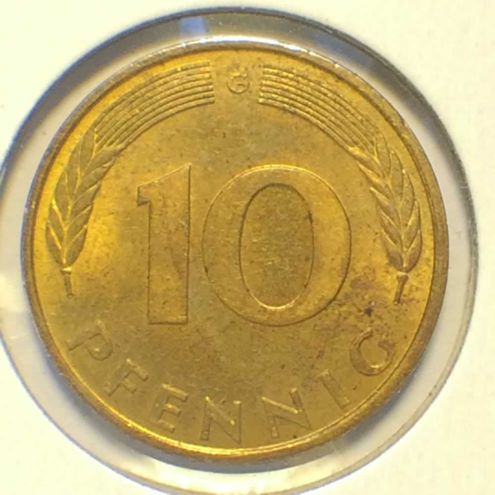 Germany 1989 G 10 Pfennig ( 10pf ) - Reverse