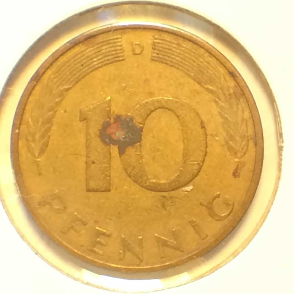 Germany 1981 D 10 Pfennig ( 10pf ) - Reverse